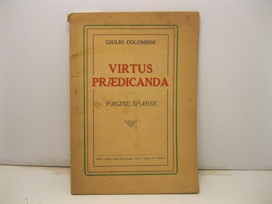 Virtus praedicanda. Pagine sparse - copertina