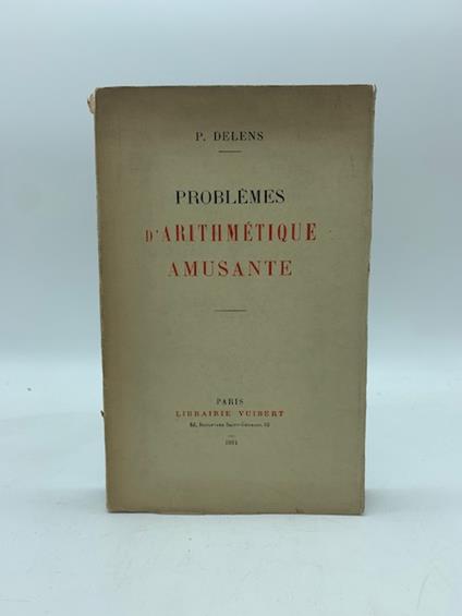 Problemes d'arithmetique amusante - copertina