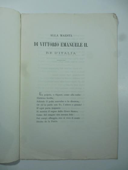 Nel giorno che Venezia a Italia una redenta Vittorio Emanuele II re accoglie - copertina