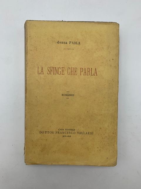 La Sfinge che parla. Romanzo - copertina