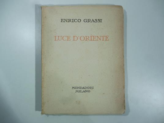 Luce d'oriente - copertina