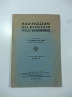 Modificazioni nel divorzio italo-ungherese