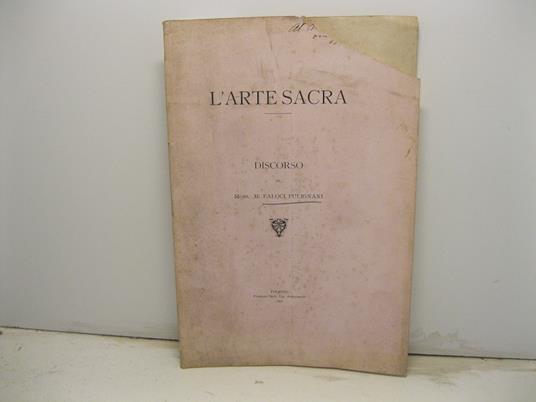 L' arte sacra. Discorso - copertina