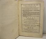 Calendario universale ecclesiastico e civile perpetuo in cui contiensi con tutta esattezza I. Quanto ricercasi per avere in perpetuo un perfetto calendario secondo la correzione gregoriana..