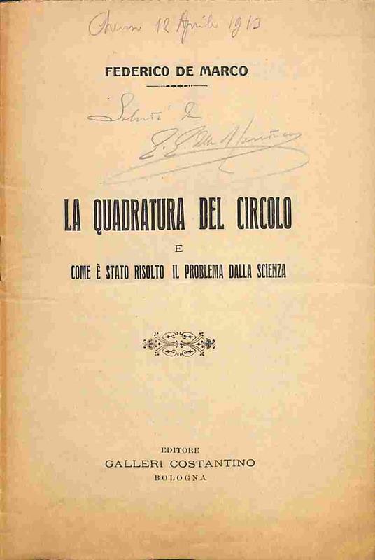 La quadratura del circolo e come e' stato risolto il problema della scienza - copertina