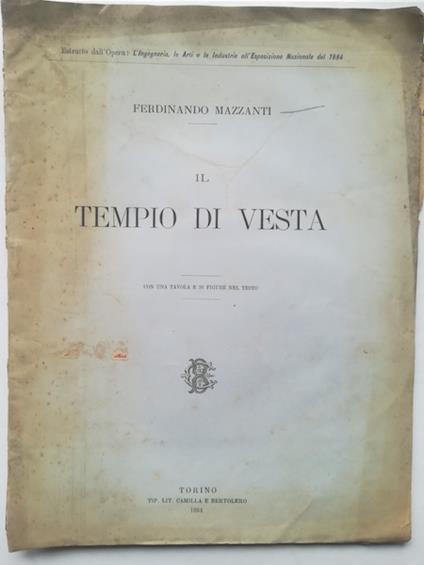 Il tempio di Vesta con 1 tavola e 26 figure nel testo - copertina