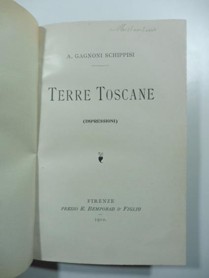 Terre Toscane (impressioni) - copertina