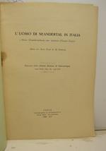 L' uomo di Neandertal in Italia. Nota. Estratto dalla Rivista di Paleontologia, anno XLII, fasc. III, 1936-XIV