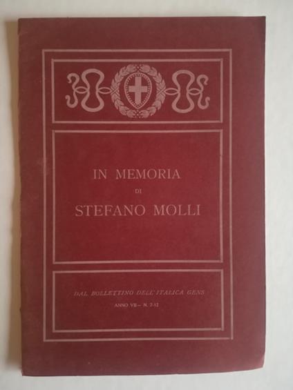 In memoria di Stefano Molli - copertina