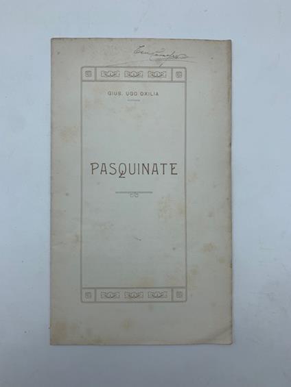 Pasquinate - copertina