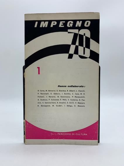 Impegno 70. Rassegna di politica, cultura, attualita', anno I, n. 1, aprile-giugno 1971 - copertina