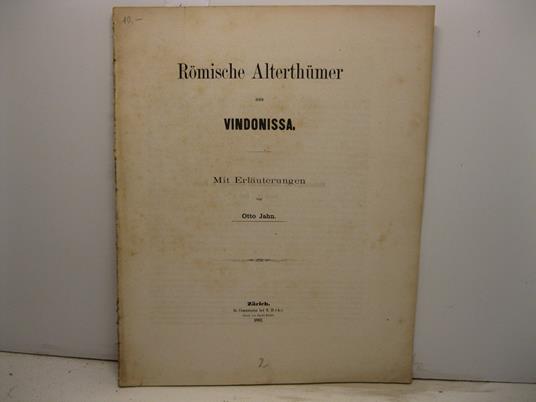 Romische Alterthumer aus Vindonissa - copertina