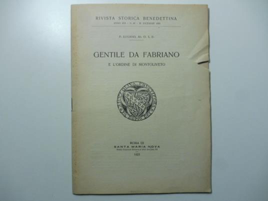 Gentile da Fabriano e l'ordine di Montoliveto - copertina