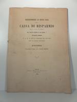 Inaugurandosi la nuova sede della Cassa di Risparmio della citta' di Torino nel palazzo proprio in via Alfieri, 7 all'augusta presenza S.A.R. il duca Amedeo di Savoia. Discorso