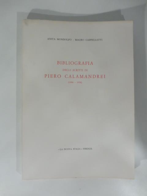 Bibliografia degli scritti di Piero Calamandrei (1906-1958) - copertina