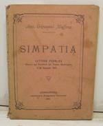 Simpatia. Lettura pubblica. Tenuta nel Vestibolo del Teatro Municipale il 16 Gennaio 1881