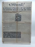 Avanti. Quotidiano del Partito Socialista Italiano di Unita' Proletaria. Nuova serie. N. 5. Milano, Lunedi' 30 aprile 1945