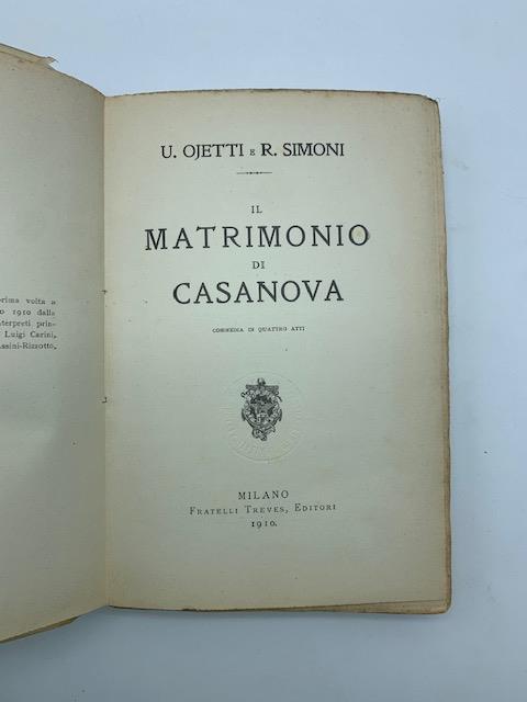 Il matrimonio di Casanova - copertina