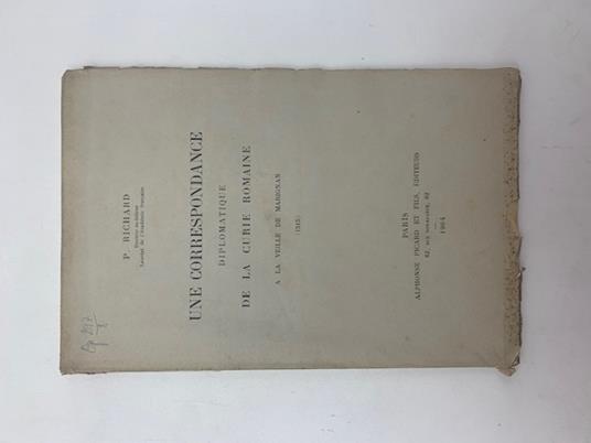 Une correspondance diplomatique de la Curie romaine a la veille de Marignan (1515) - copertina