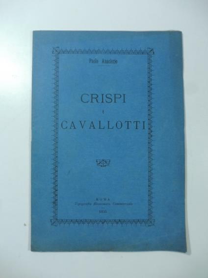 Crispi e Cavallotti - copertina