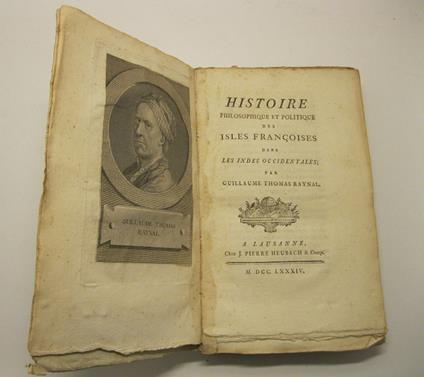 Histoire philosophique et politique des isles francoises dans les Indes Occidentales par Guillaume Thomas Raynal - copertina