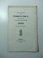 Nella occasione che Ferdinando I cinge in Milano la corona di Re d'Italia. Canto