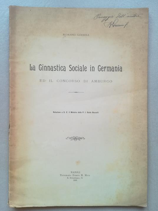 La ginnastica sociale in Germania ed il concorso di Amburgo - copertina