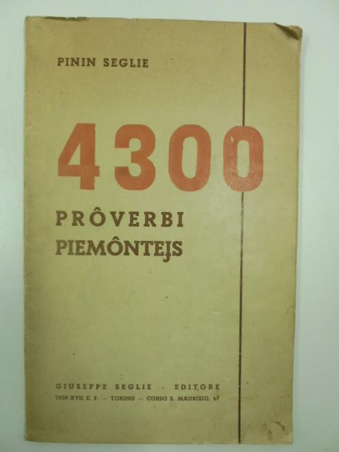 4300 proverbi piemontejs - copertina