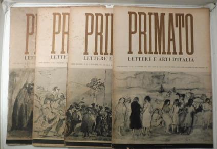 Primato. Lettere e arti d'Italia, n. 20, 15 ottobre 1941 n. 22, 15 novembre 1941 n. 23, 1 dicembre 1941 n. 24, 15 dicembre 1941 - copertina