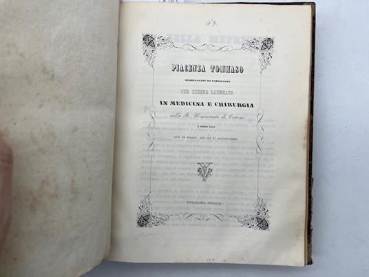 Piacenza Tommaso monregalese da Farigliano per essere laureato in Medicina e Chirurgia... Della metrite - copertina