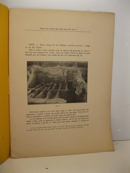 Ostia. Sterro lungo la via Ostiense, presso la porta e lungo la via del Teatro - copertina