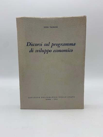 Discorsi sul programma di svilupo economico - copertina