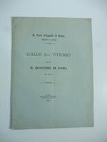 R. Corte d'appello di Roma. Lollini avv. Vittorio contro il questore di Roma ed altri