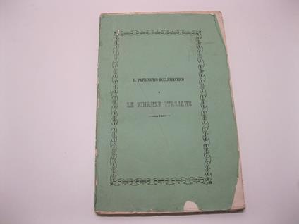 Il patrimonio ecclesiastico e le finanze italiane ossia in qual modo il patrimonio ecclesiastico possa costituire la ricchezza de' cittadini e delle finanze italiane. per G. Zella Milillo Socio della Reale Societa' Economica del provincia di Bari - copertina