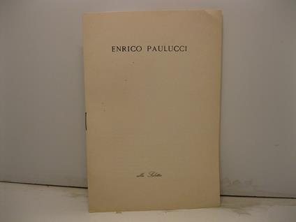 Enrico Paulucci alla Saletta - Aldo Bertini - copertina