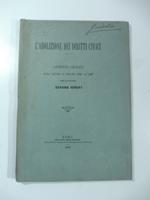 L' abolizione dei diritti civici alla legge 24 giugno 1888 n. 5489