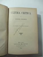 Ultima critica. La filosofia delle scuole italiane