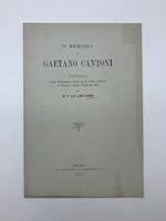 In memoria di Gaetano Cantoni