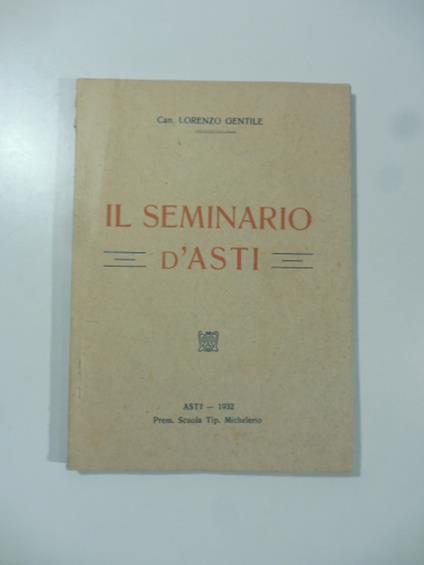 Il seminario d'Asti - Lorenzo Gentile - copertina