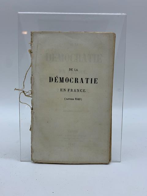 De la democratie en France (janvier 1849). Deuxieme edition - M. Guizot - copertina