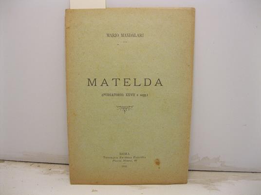 Matelda (Purgatorio, XXVII e segg.) - Mario Mandalari - copertina