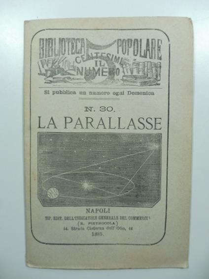 Biblioteca popolare. N. 30. La parallasse - Messer Milione - copertina