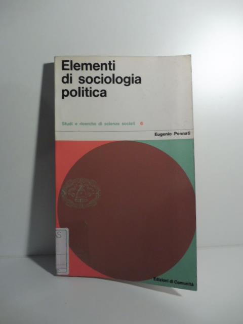 Elementi di sociologia economica - Eugenio Pennati - copertina