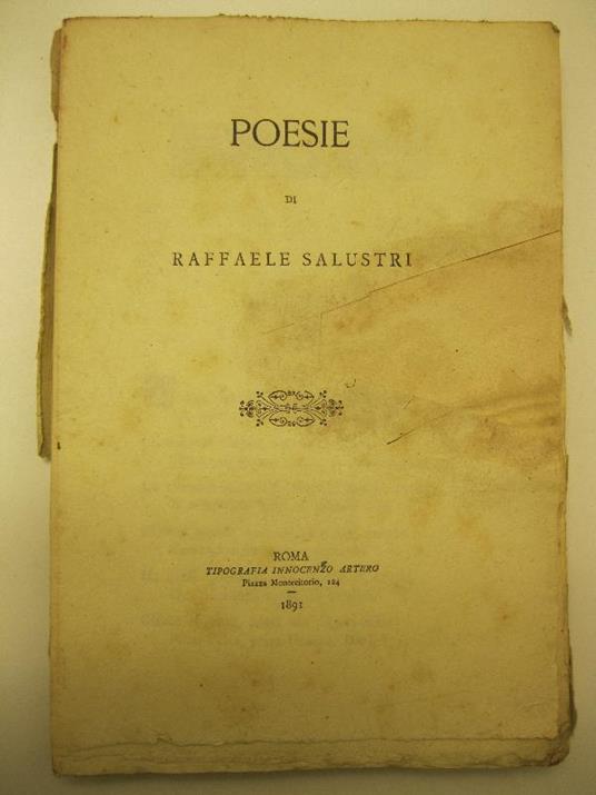 Poesie - Raffaele Salustri - copertina