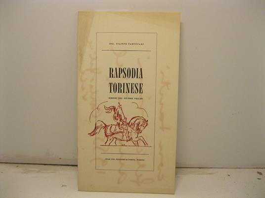 Rapsodia torinese. Schizzi del pittore Vellan - Filippo Tartufari - copertina