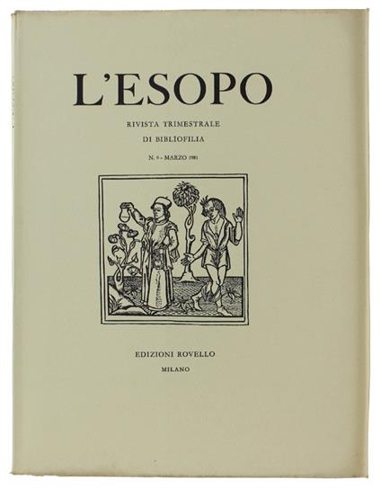 L' Esopo. Rivista Trimestrale Di Bibliofilia. N. 9 - copertina