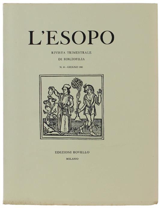 L' Esopo. Rivista Trimestrale Di Bibliofilia. N. 10 - copertina