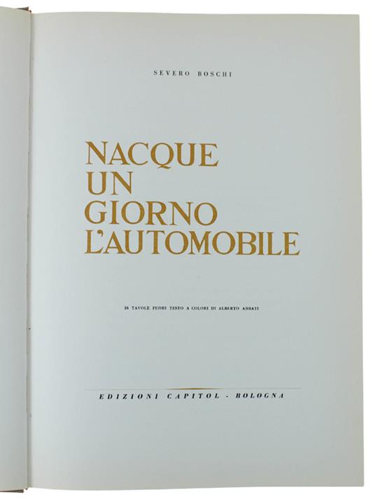 Nacque Un Giorno L'Automobile - copertina