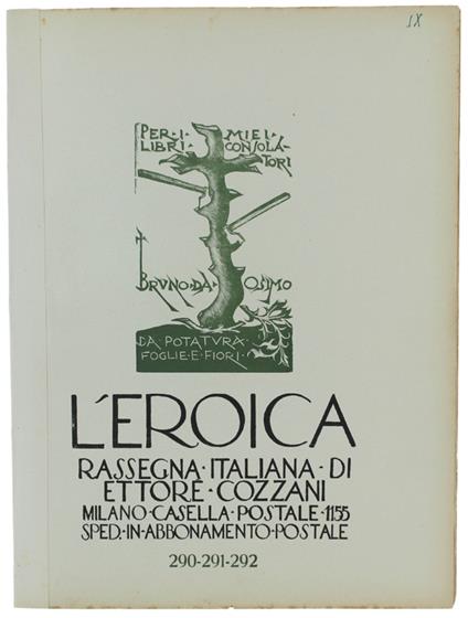 L' Eroica. Rassegna Italiana. Anno Xxxii - copertina