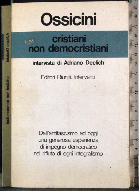 Cristiani non democratici - Adriano Ossicini - copertina